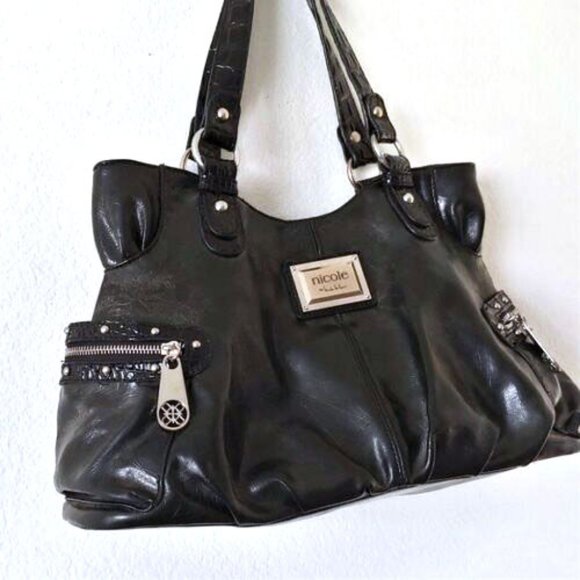 Nicole by Nicole Miller Bags Nicole Miller Black Satchel Bag Poshmark